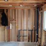 Basement electrical wiring work in a Toronto home.