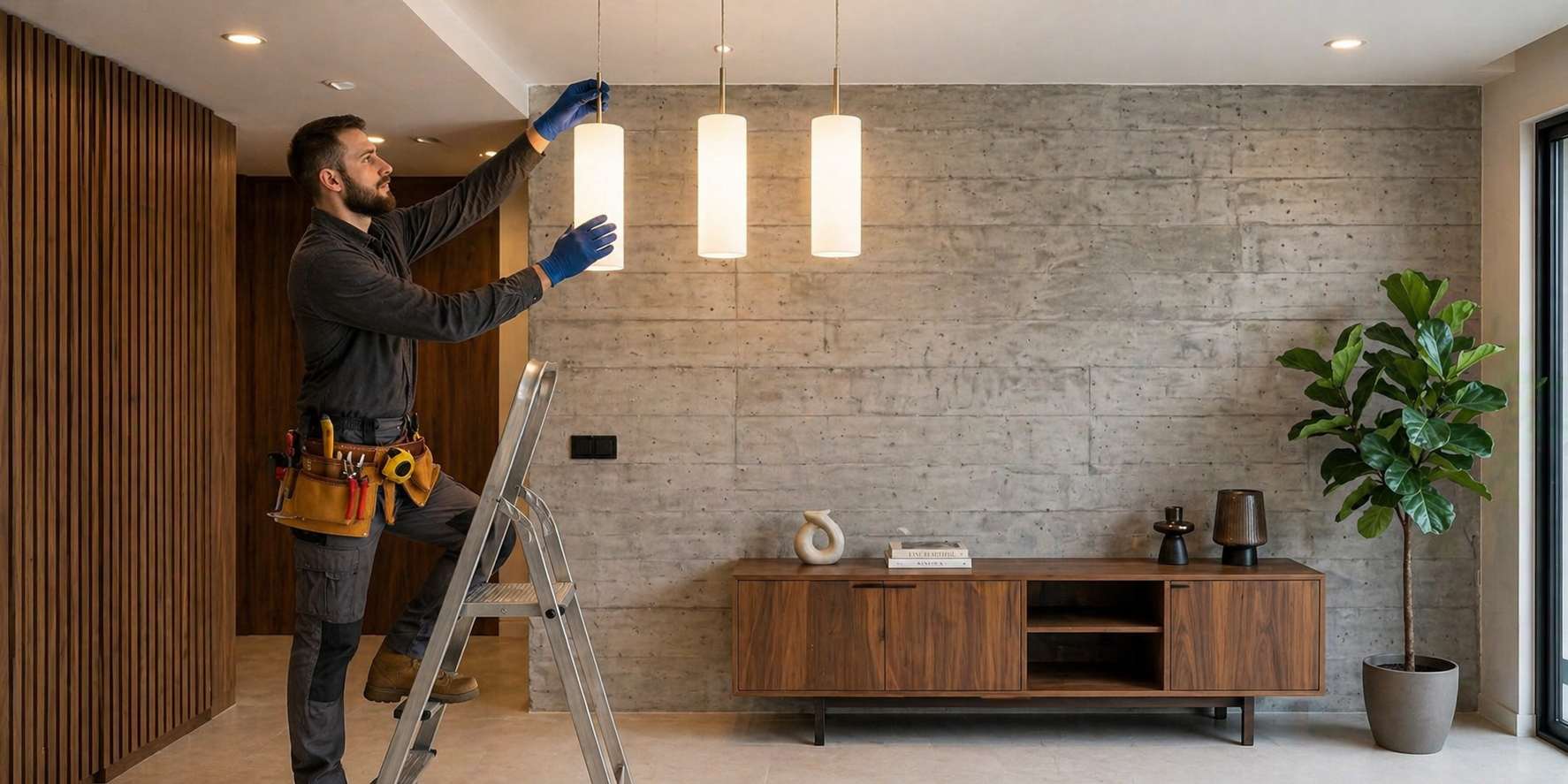 Residential commercial light installation Toronto