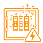 Tripped electrical circuit breaker warning icon
