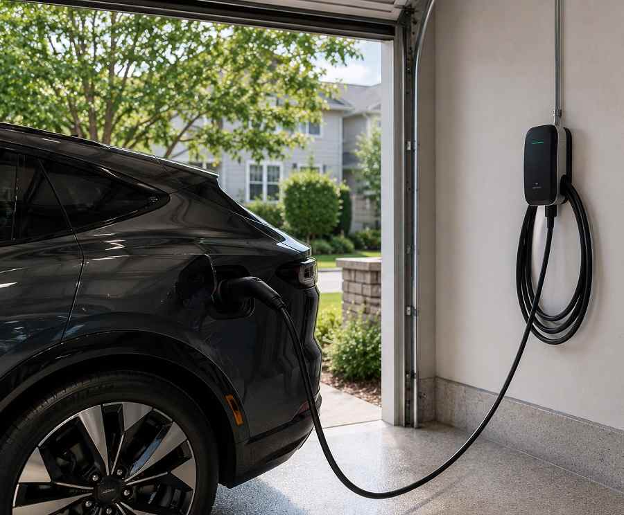 Level 2 EV charger installation in Toronto by a licensed electrician.