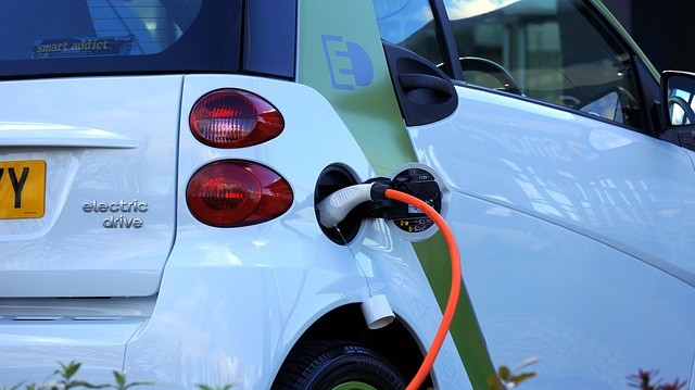 Residential EV charger installed at a Toronto home, charging an electric vehicle.