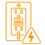 Tripped GFCI outlet warning icon