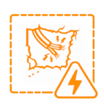 Hidden electrical wiring damage icon