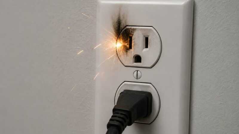 Sparks coming from outlet