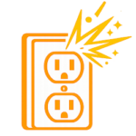 Electrical arcing warning icon